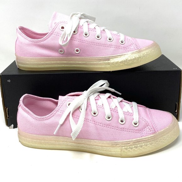 Converse Ctas Ox Women Cherry Blossom Pink Gold Canvas Low 666871C used - Picture 1 of 10